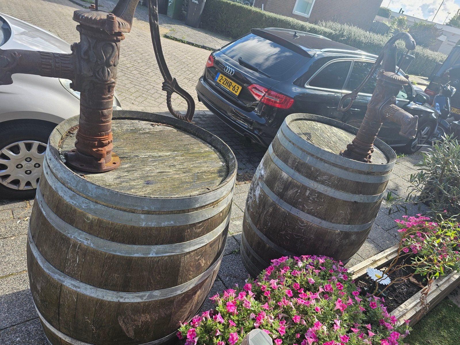 regenton hout, 150 liter of meer, Ophalen, Hout, Met pomp