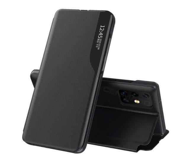 Smart Clear View Stand Cover Set Galaxy A71 4G/5G _ Zwart, Verzenden, Nieuw, Hoesje of Tasje