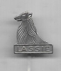 BLANKE LASSIE COLLIE HONDEN SPELD, Ophalen of Verzenden, Gebruikt, Dier of Natuur, Speldje of Pin