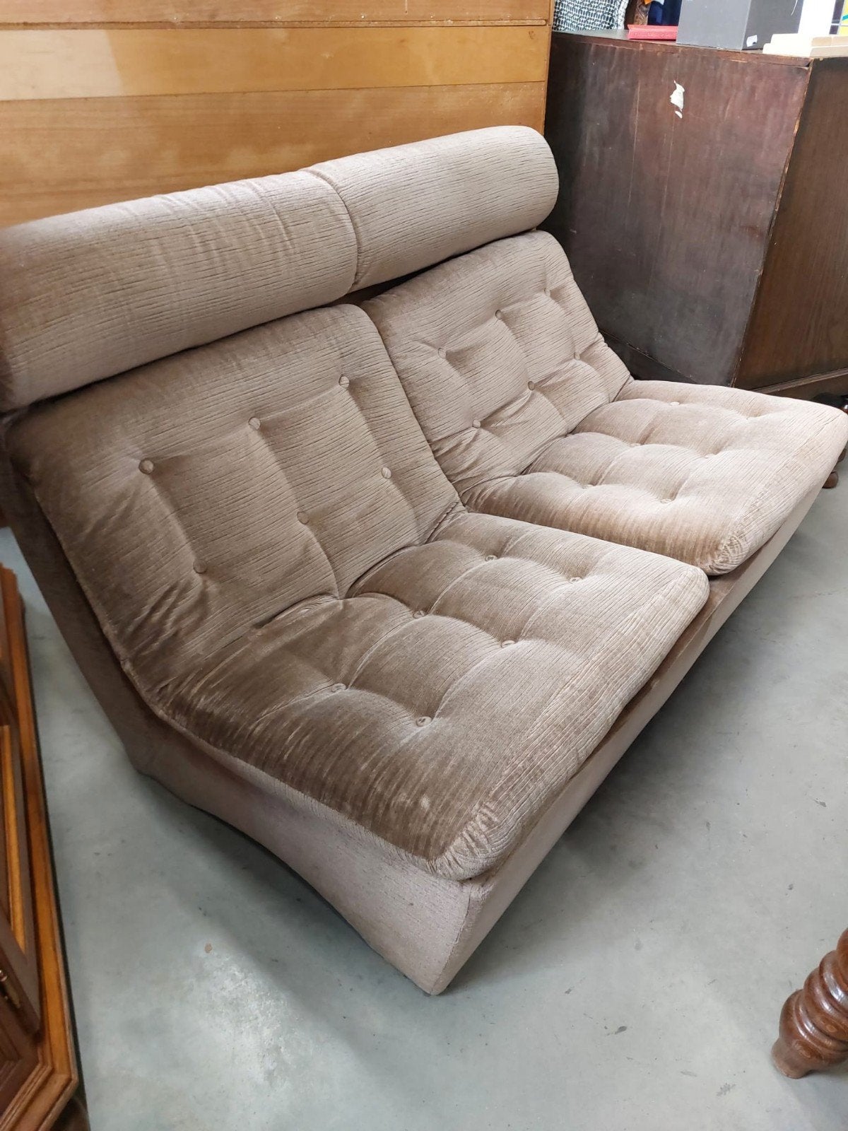 Vintage modulair 2 zits bank, Ophalen, Gebruikt, 150 tot 200 cm, Tweepersoons