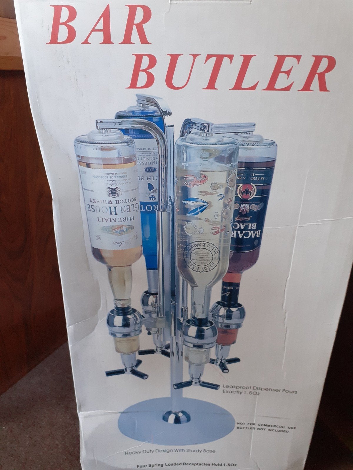 Bar Butler - Drankdispenser 4 flessen - flessenhouder., Ophalen of Verzenden, Nieuw, Overige gebieden, Overige typen