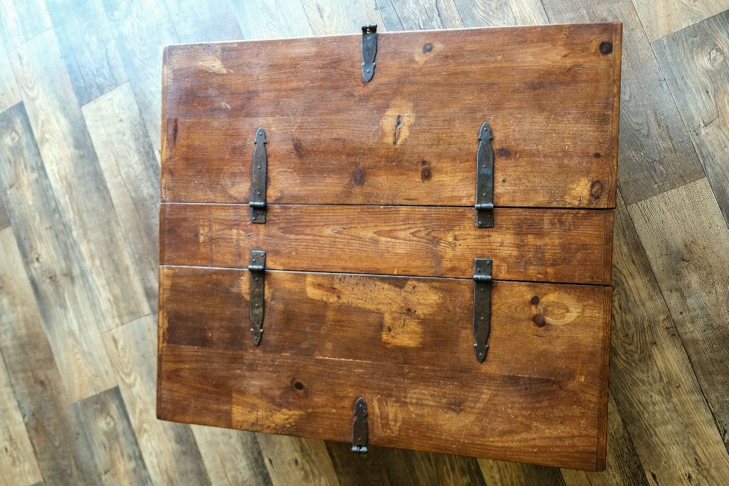 Mexicaanse kist antiek rechthoek 85 x 97, Ophalen, Gebruikt, 50 tot 100 cm, 75 tot 100 cm
