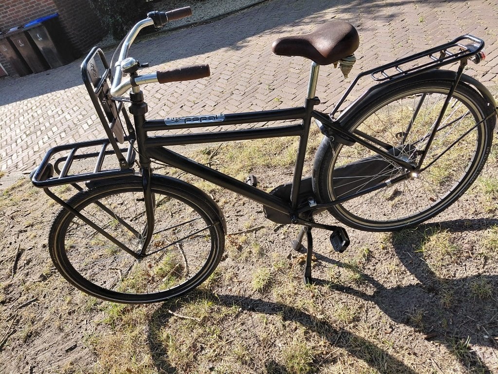 herenfiets Popal 3 versnellingen stuurslot dubbele standaard, Fietsen en Brommers, Fietsen | Heren | Herenfietsen, Terugtraprem