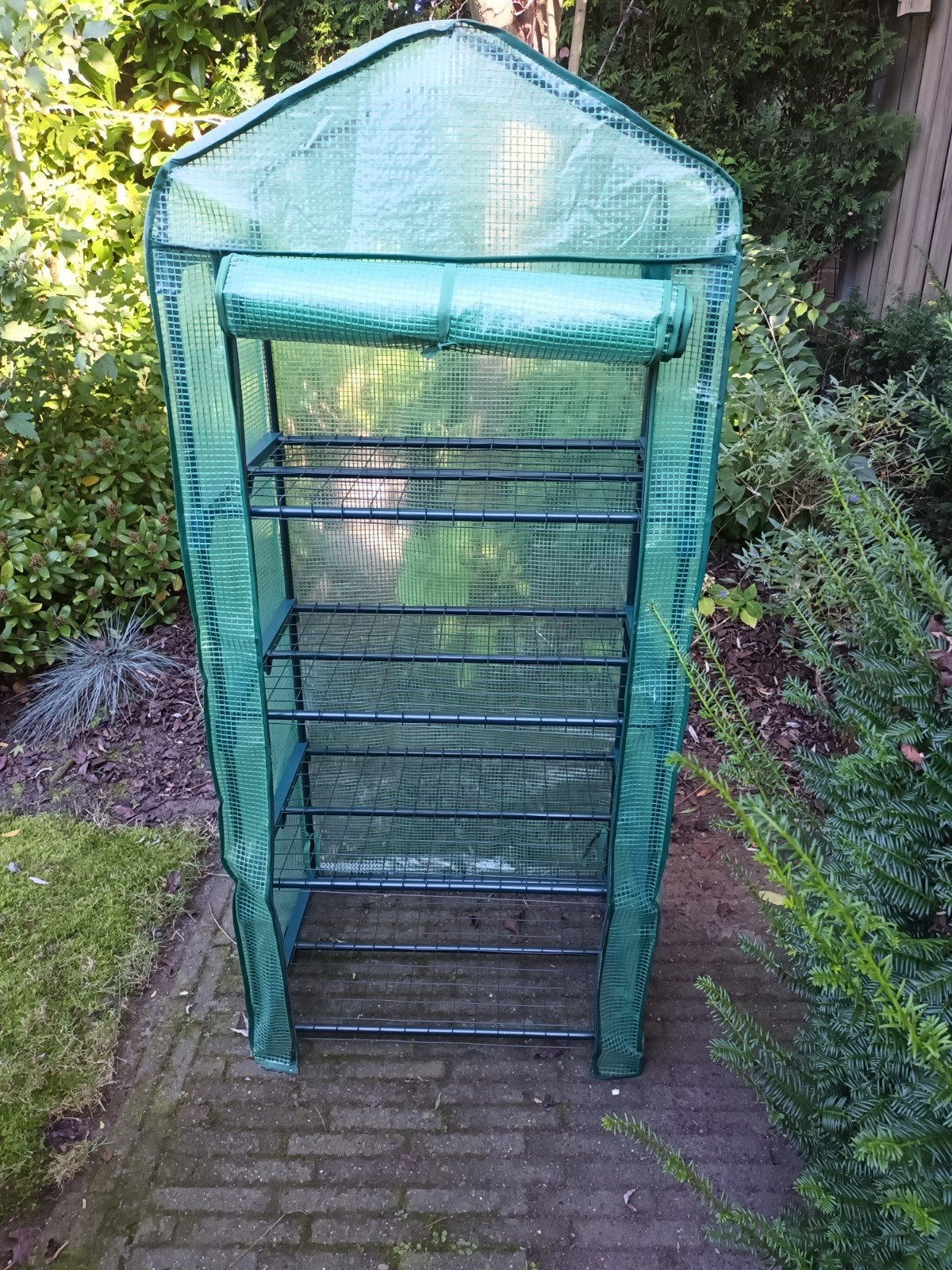 Intratuin kweekkas kweek kas kasje moestuinkas 69x49x158cm, Tuin en Terras, Ophalen, Zo goed als nieuw, Kweekkas