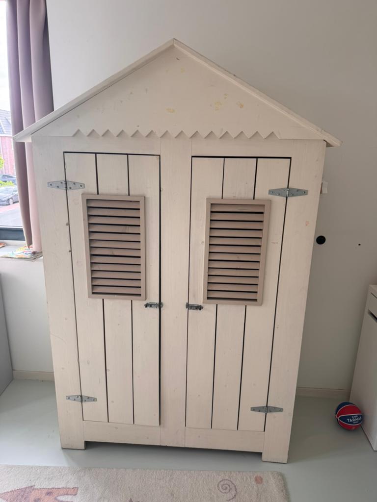 strandhuis kledingkast voor kinderkamer, Ophalen, Gebruikt, 100 tot 150 cm, 150 tot 200 cm