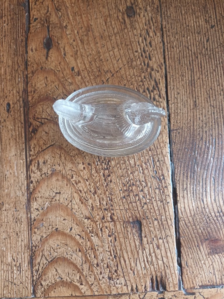 Kip op nest/ Glas/ Vintage, Ophalen of Verzenden