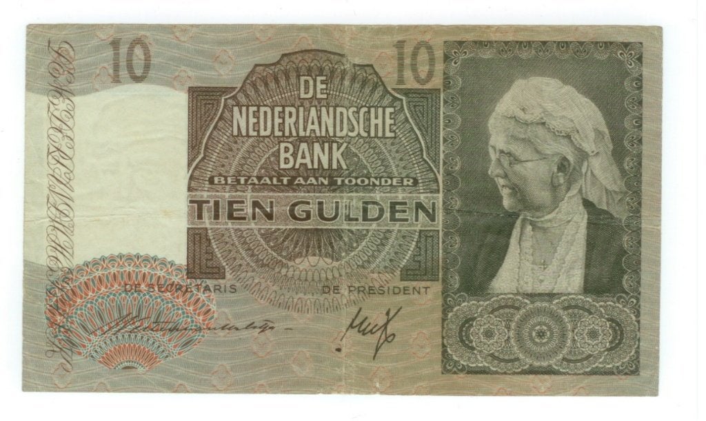 GEZOCHT: 10 gulden biljet Emma (1940) REPLACEMENT, Verzenden, 10 gulden, Los biljet
