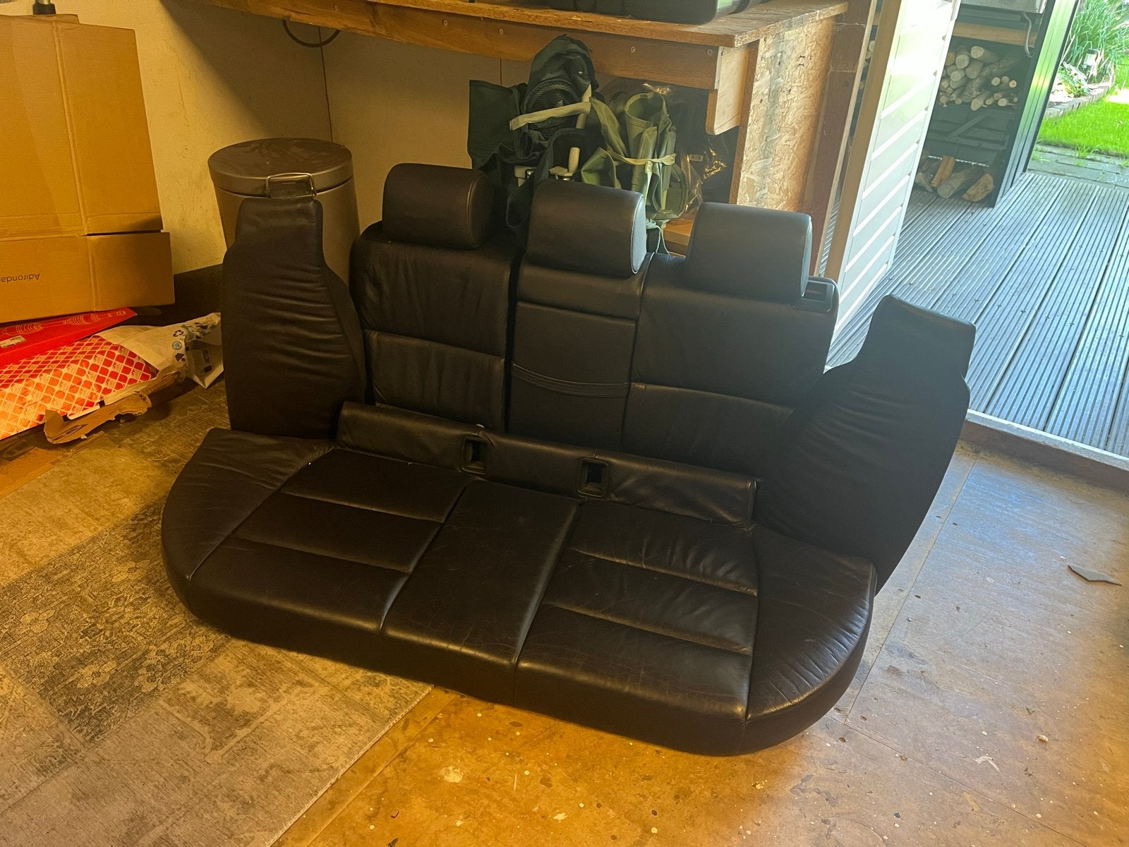 BMW E36 Achterbank - Paars/Blauw Leder, Ophalen of Verzenden, Gebruikt, BMW