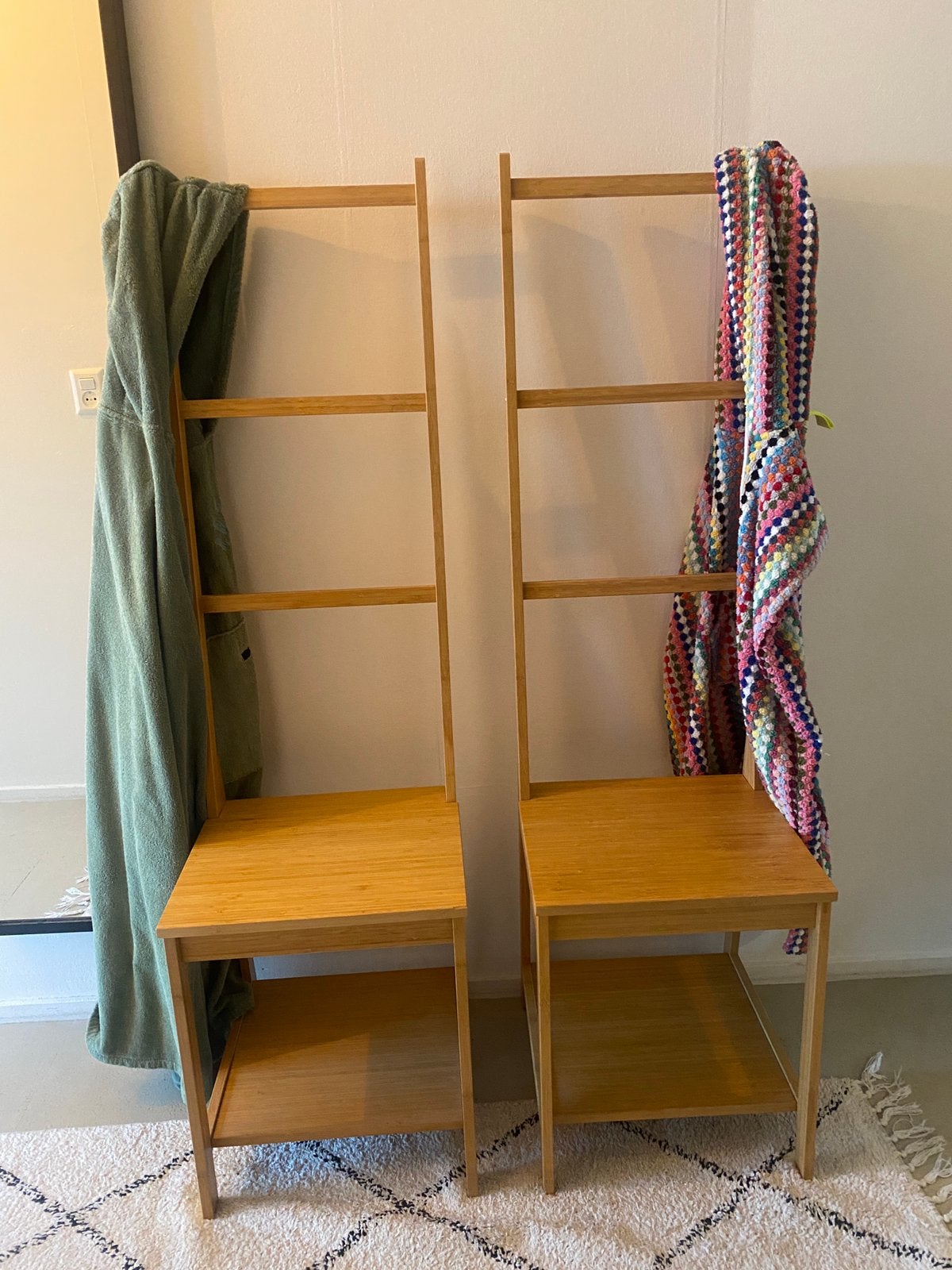2x IKEA Ragrund bamboe stoelen, Ophalen, Zo goed als nieuw