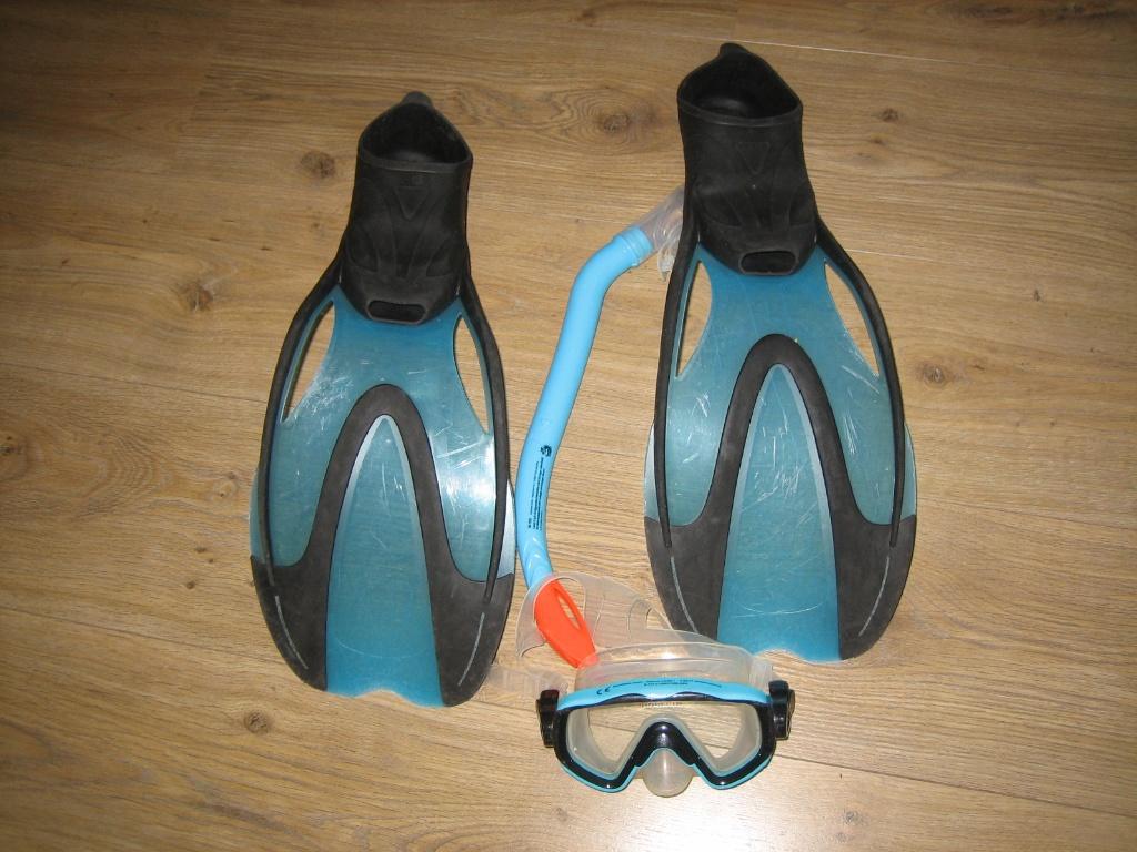 snorkelset met Flippers, Ophalen of Verzenden, Gebruikt, Snorkelset