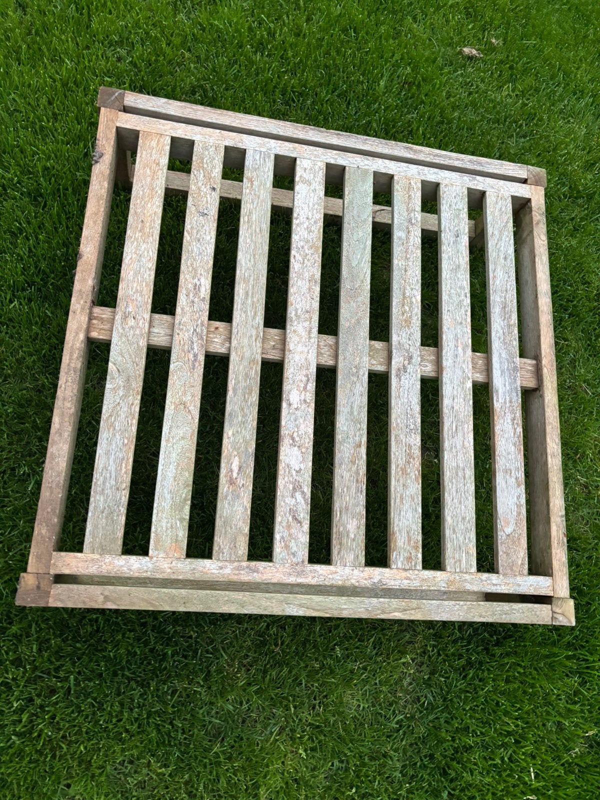 Salontafel teak buiten, Ophalen, 100 tot 150 cm, 50 tot 100 cm, Zo goed als nieuw