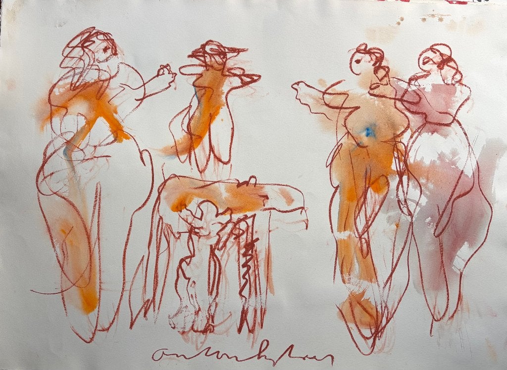Anton Heyboer, Antiek en Kunst, Ophalen of Verzenden, Papier/karton