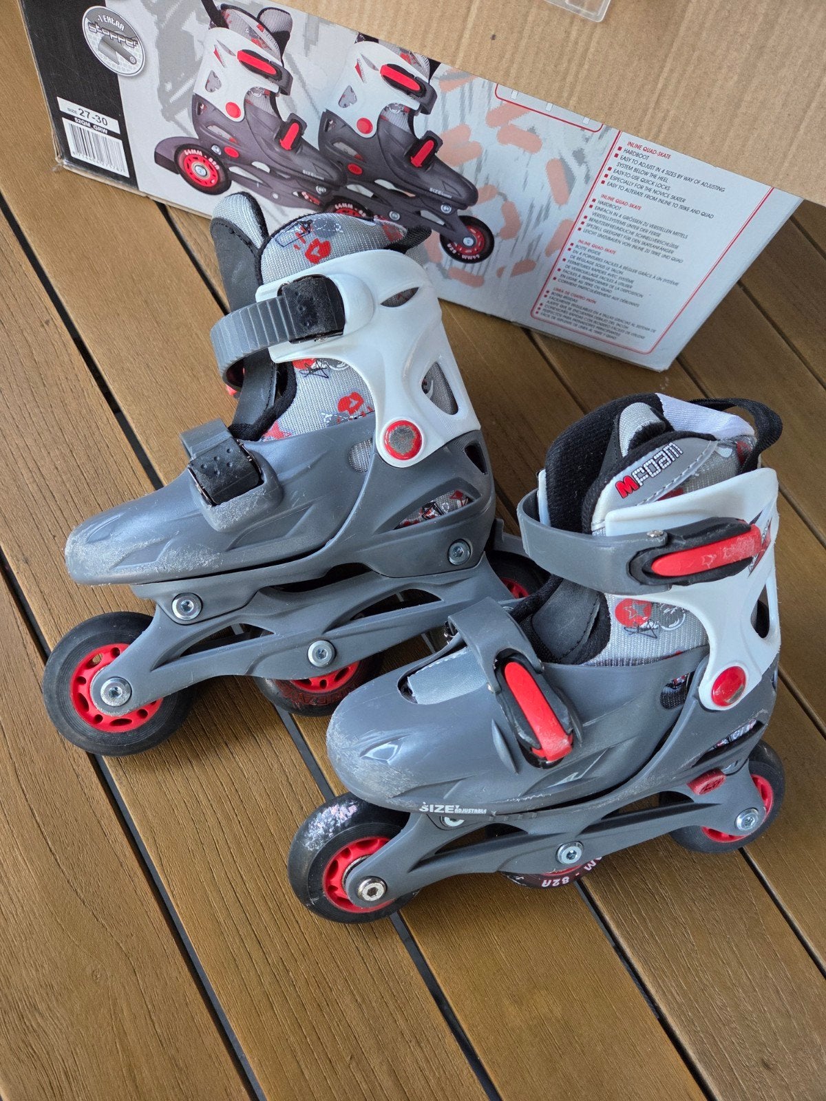 Verstelbare inline skates voor kinderen, maat 27-30, Sport en Fitness, Skeelers, Gebruikt, Overige typen, Overige merken, Kinderen