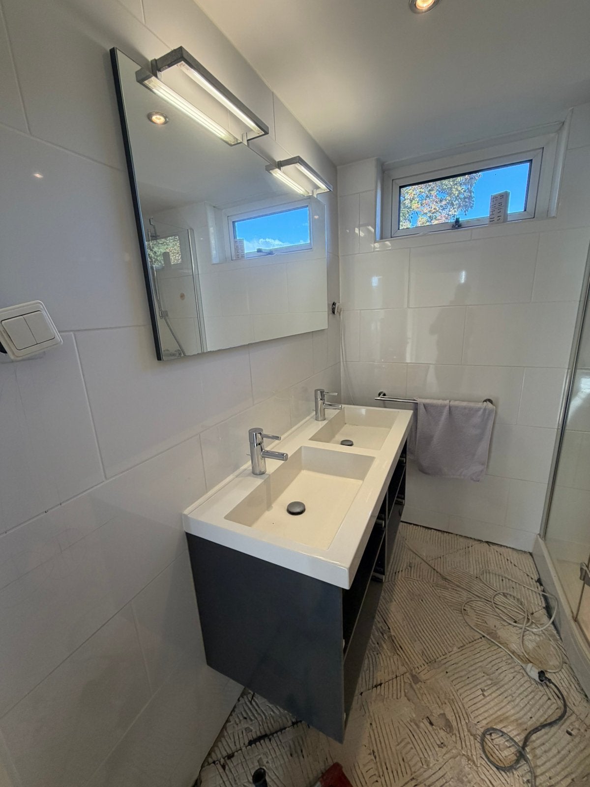 Complete dubbele wastafelmeubel set, Huis en Inrichting, Ophalen, Zo goed als nieuw