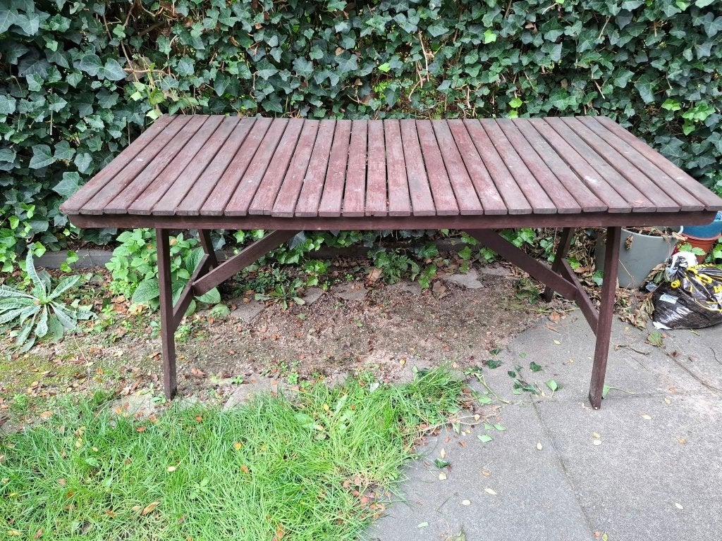 Houten tuintafel, Ophalen, Gebruikt, Rechthoekig, Hout