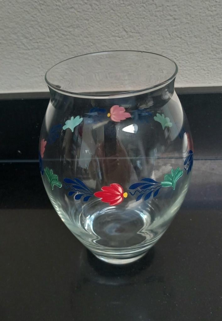 boerenbont glazen vaas, Huis en Inrichting, Keuken | Servies, Glas of Glazen, Ophalen of Verzenden, Boerenbont, Glas