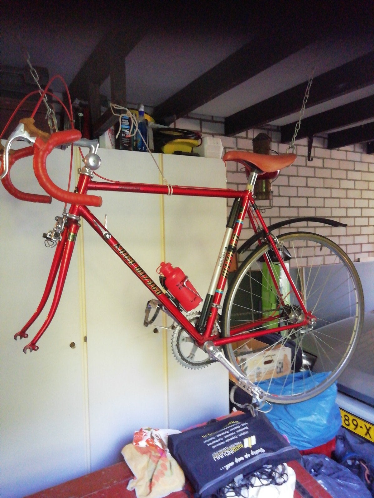 Vintage racefiets rood  Joga-miyata, Fietsen en Brommers, Fietsen | Racefietsen, 28 inch, Gebruikt, 53 tot 57 cm, Ophalen