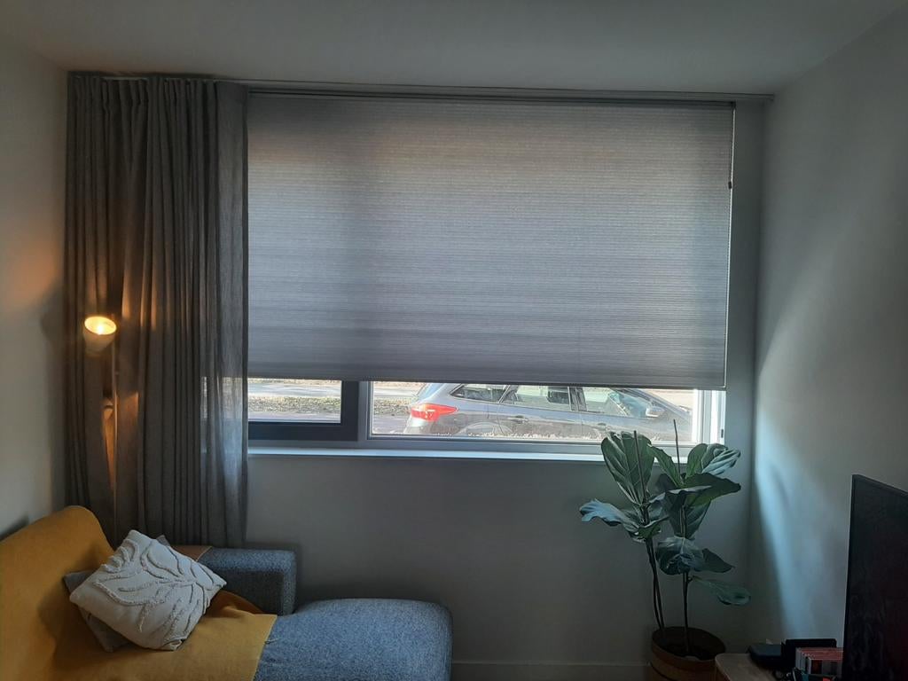 Nieuw plissé gordijn 160x250 cm met verstelstok, Ophalen, Nieuw, 200 cm of meer