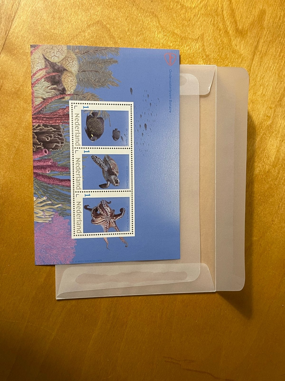 Postzegelvel Onderwaterwereld Bonaire, Ophalen of Verzenden, 1980 tot heden, Ongelopen