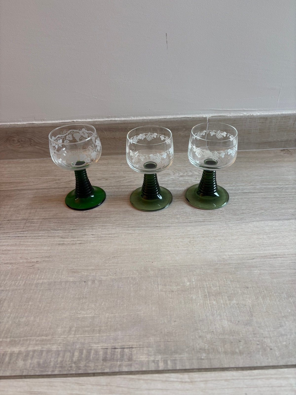 3 roemer glazen druiventak, Ophalen of Verzenden