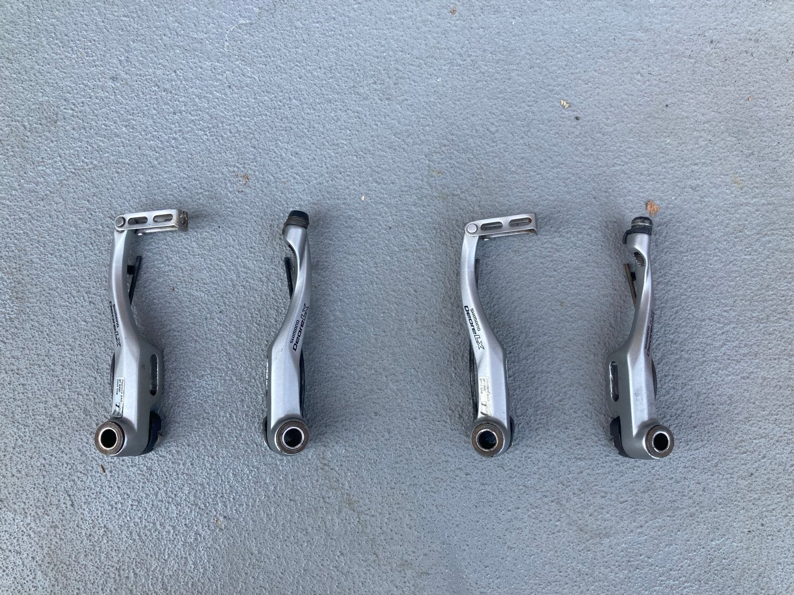 Shimano Deore LX V-Brakes - Set van 4, Fietsen en Brommers, Fietsonderdelen, Remmen, Gebruikt, Ophalen of Verzenden, Aluminium
