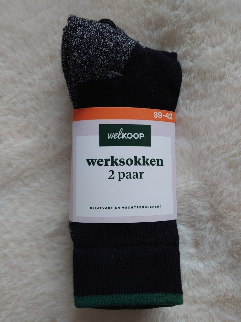 2 paar coolmax werksokken Welkoop maat 39 / 42 Nieuw, Verzenden, Zwart, Nieuw, Maat 39 t/m 42