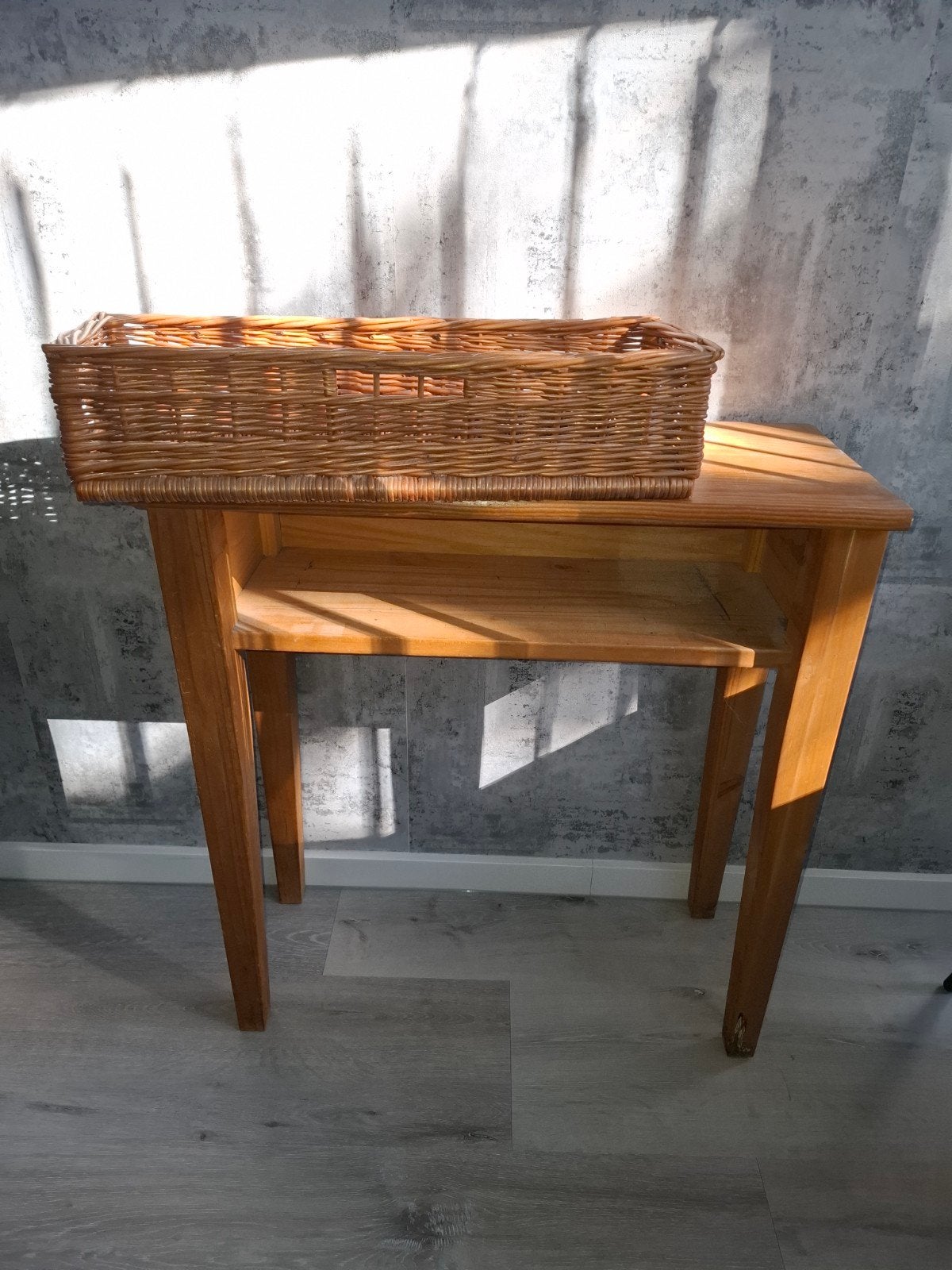 Consoletafel met rotan lade., Ophalen, Gebruikt, Landelijke, Klassieke, 55 tot 75 cm