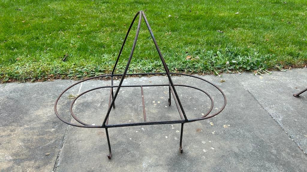 Brocante ijzeren bloemenmand om te decoreren, Ophalen, Minder dan 30 cm, Rond, Zo goed als nieuw