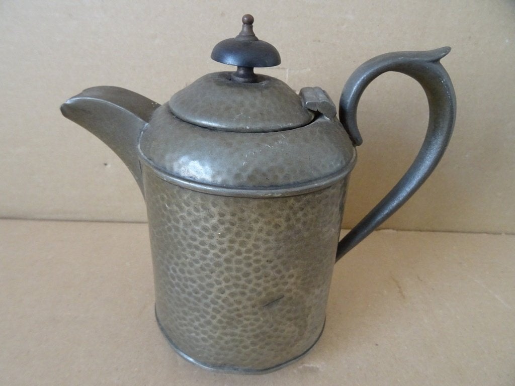 Antieke of vintage koffiekan Craftsman Pewter Sheffield 16cm, Ophalen of Verzenden