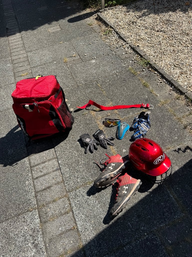 Honkbal: tas, helm, handschoenen, Ophalen, Gebruikt, Jongen of Meisje, Handschoenen