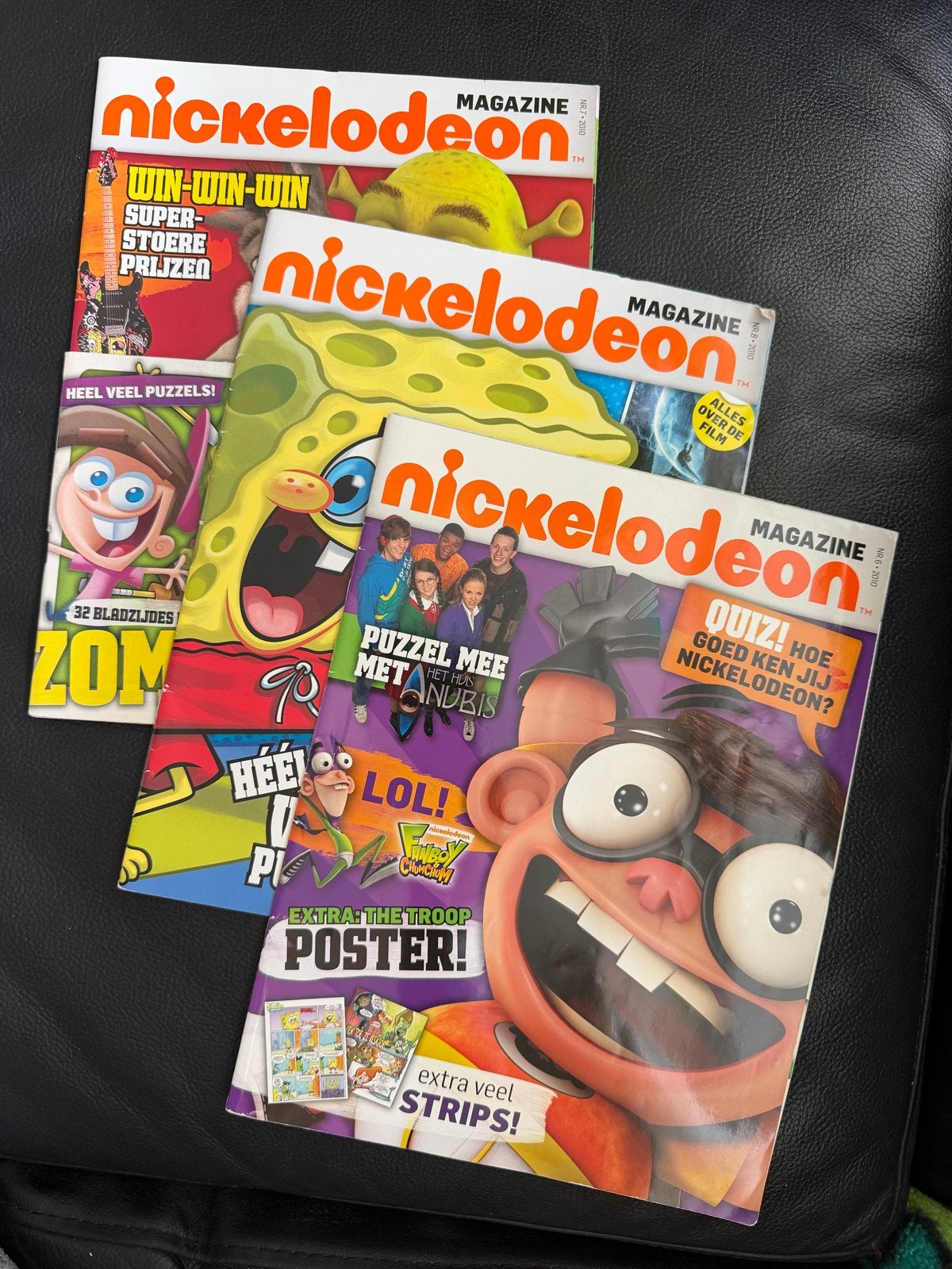 Nickelodeon Magazine - 3 stuks - Spongebob, Shrek, Fairly Od, Ophalen of Verzenden, Gelezen, Overige typen