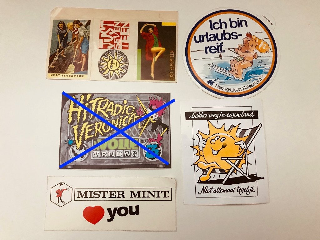 Vintage stickers: Just Seventeen, Hapag-Lloyd, Mister Minit, Ophalen of Verzenden, Nieuw, Overige typen
