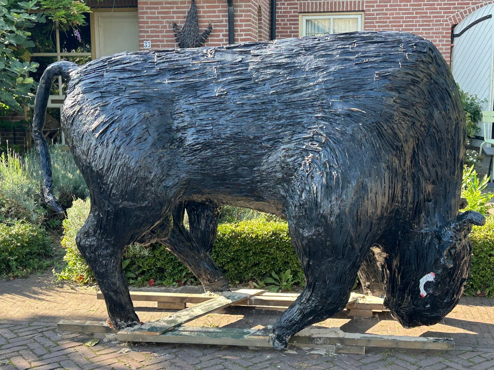 Stier, papier maché, schofthoogte 1.70 m, Kinderen en Baby's, Ophalen, Gebruikt