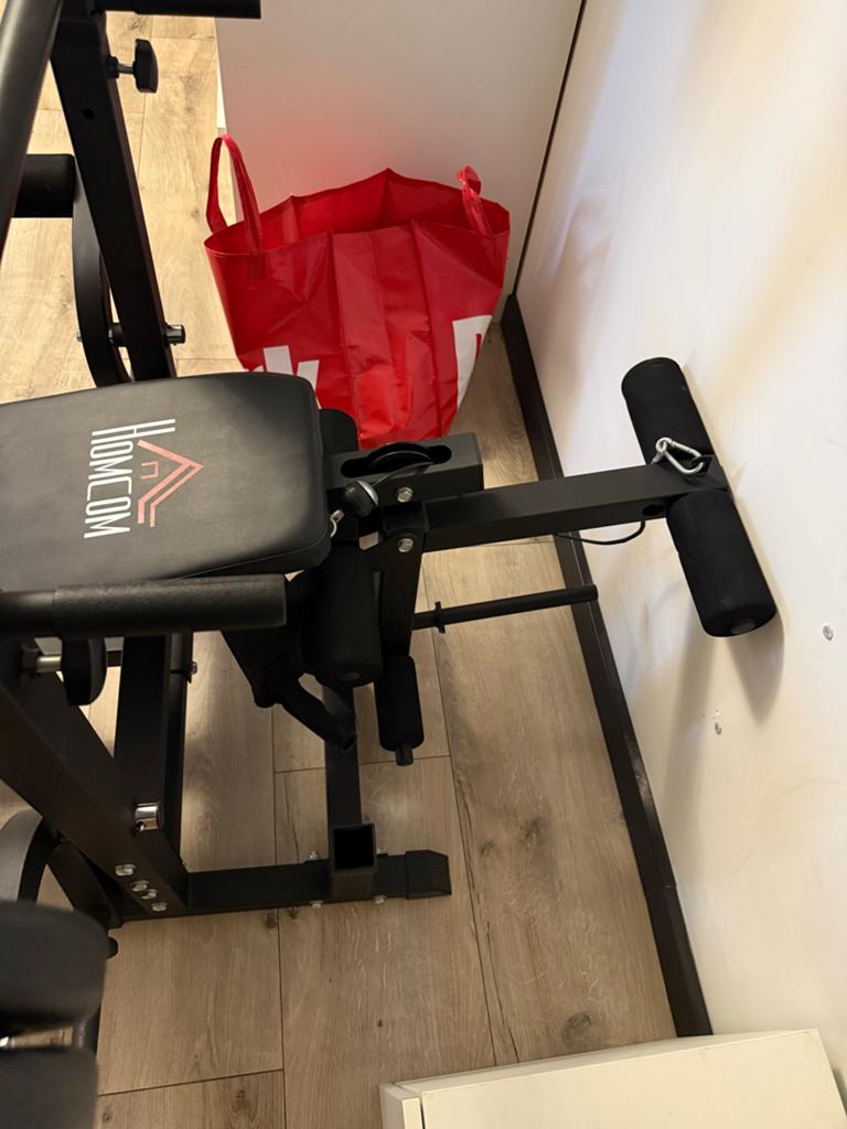 Homcom Fitnessbank met Halterschijven en Stang, Ophalen, Gebruikt, Armen, Fitnessbank