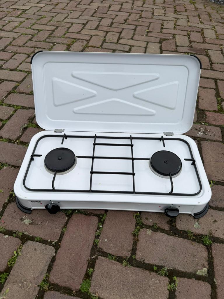 Kampeer gasstel 2 pits, Caravans en Kamperen, Kampeeraccessoires, Ophalen, Zo goed als nieuw