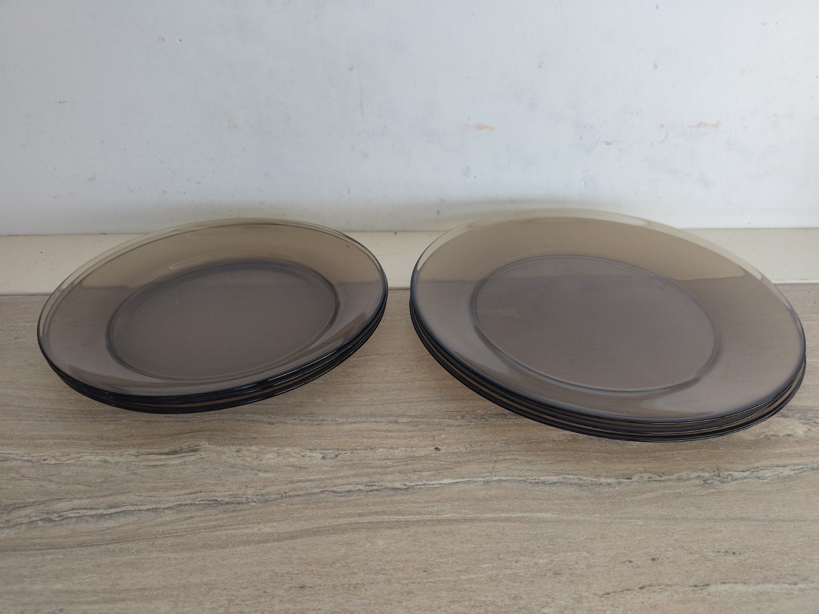 Arcoroc France rookglas ontbijtbord dinerbord, Huis en Inrichting, Ophalen of Verzenden, Zo goed als nieuw, Bord(en), Overige stijlen