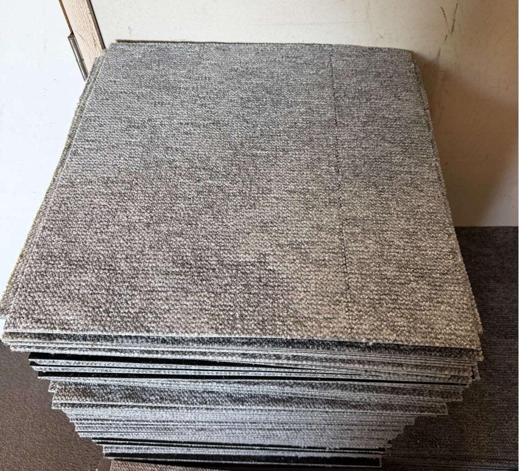 Partij Desso tapijttegels B-keus Grijs 50x50cm nieuw #01, Niet ingevuld, Nieuw, Geel, Tapijttegels