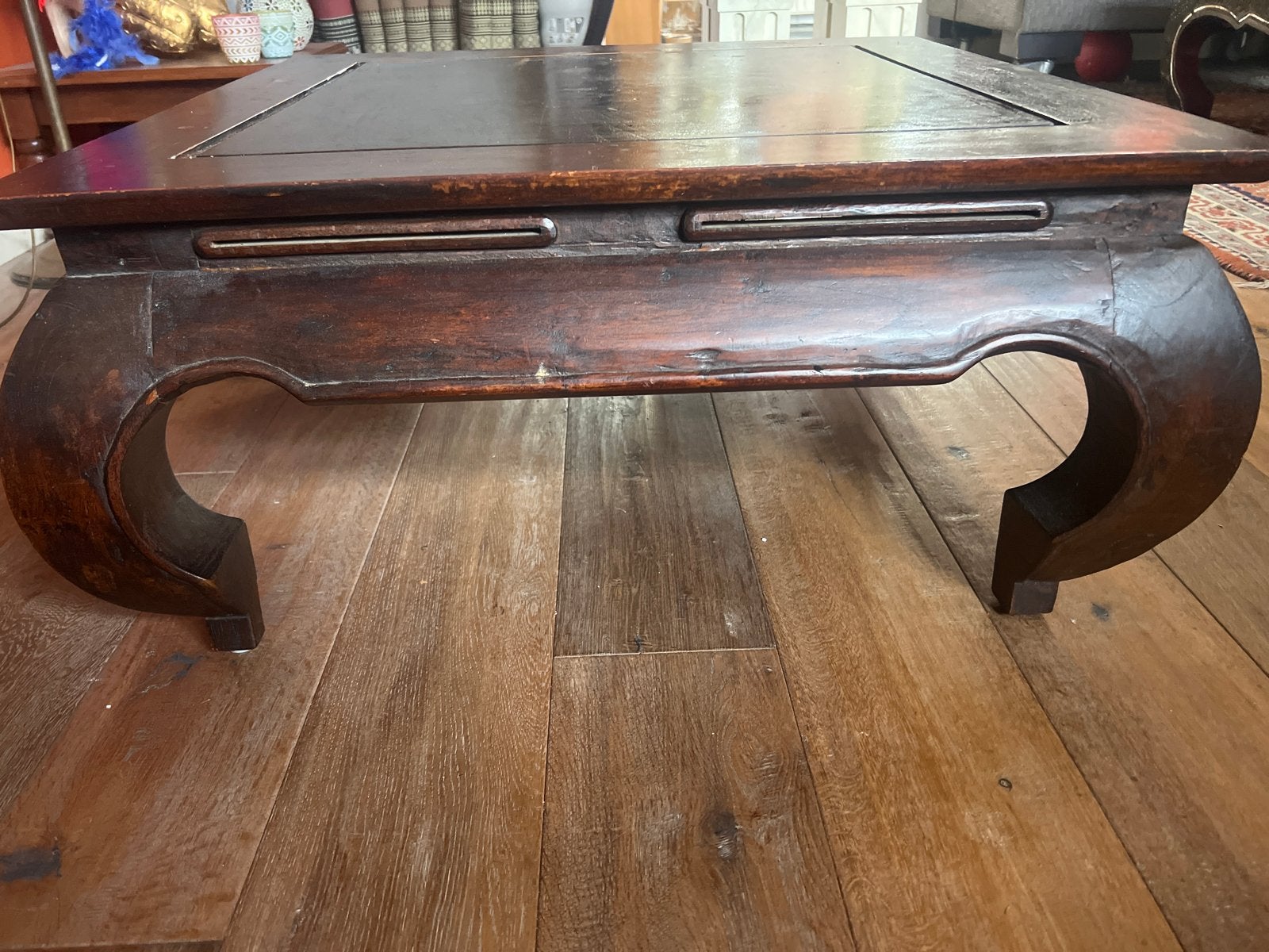 Opiumtafel 80x80 cm, vierkant, 38 cm hoog, Ophalen, Gebruikt, Vierkant, 50 tot 100 cm