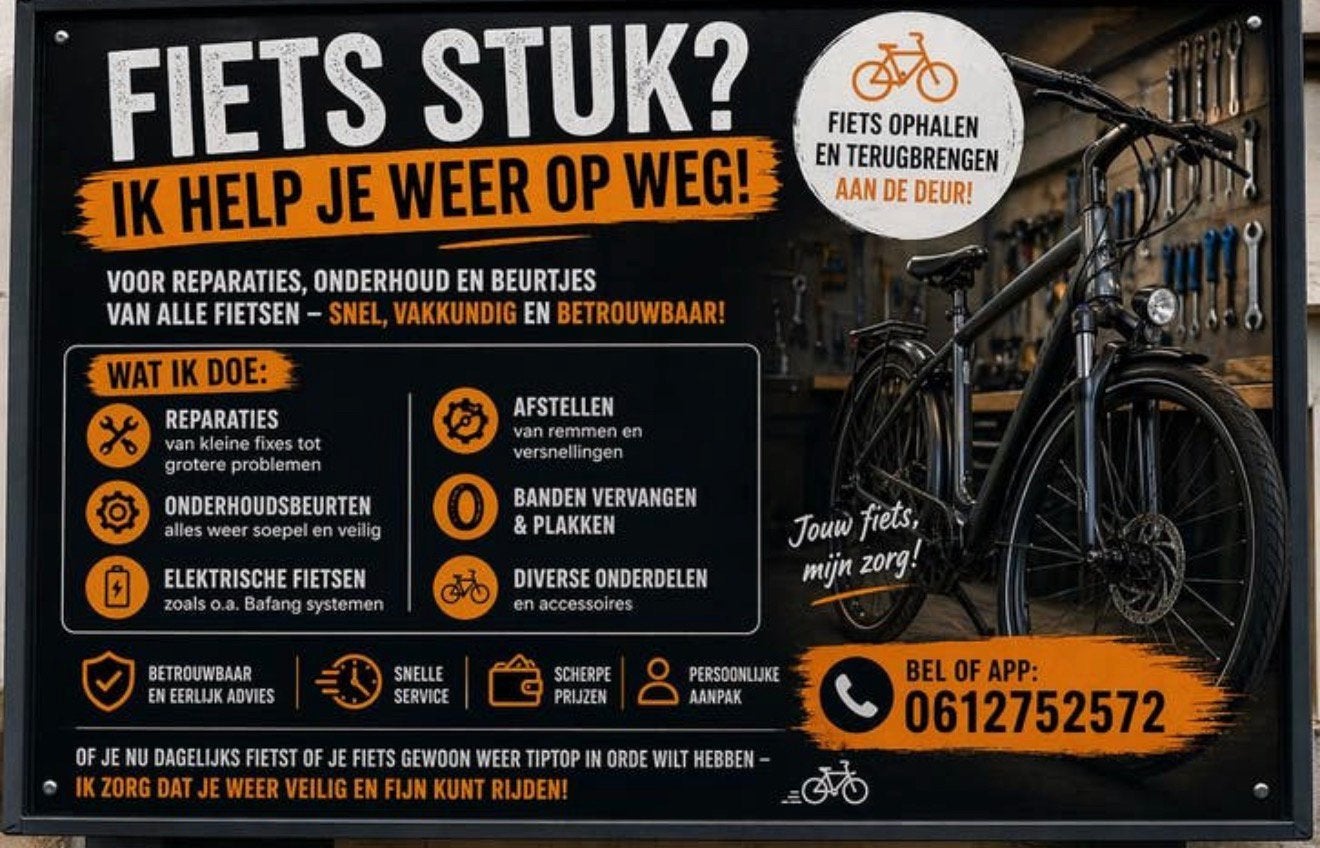 Fiets reperatie, Ophalen, Zo goed als nieuw, Overige merken, Versnellingen