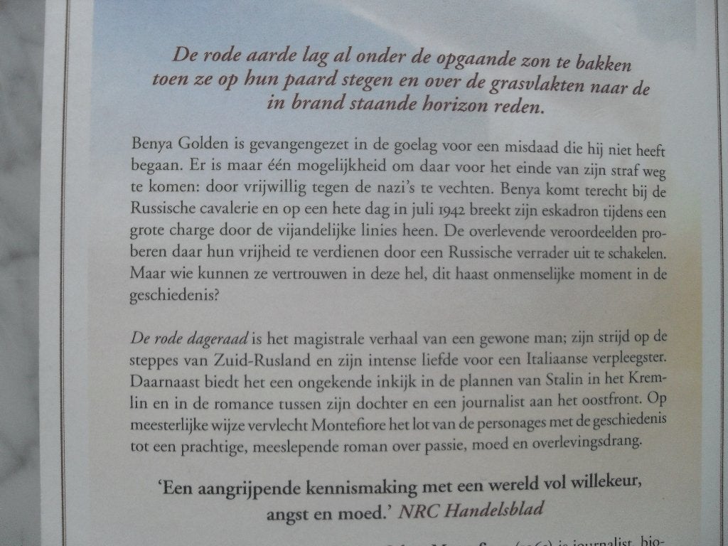 BOEK SIMON SEBAG MONTEFIORE-DE RODE DAGERAAD., Boeken, Gelezen, Europa overig, Ophalen of Verzenden, Simon Sebag Montefiore.