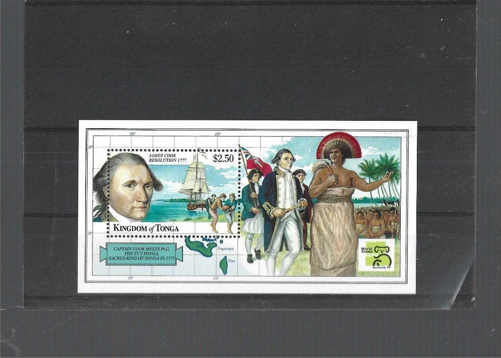 NR 201 TONGA BLOK POSTFRIS, Ophalen of Verzenden, Postfris