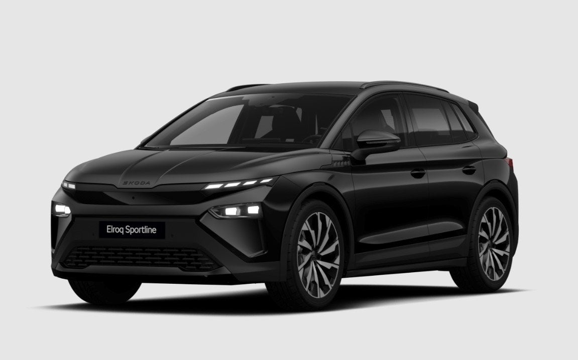 Skoda Elroq 85 Sportline MAXX | Warmtepomp | 21" (bj 2025), Automaat, Achterwielaandrijving, Gebruikt, Zwart