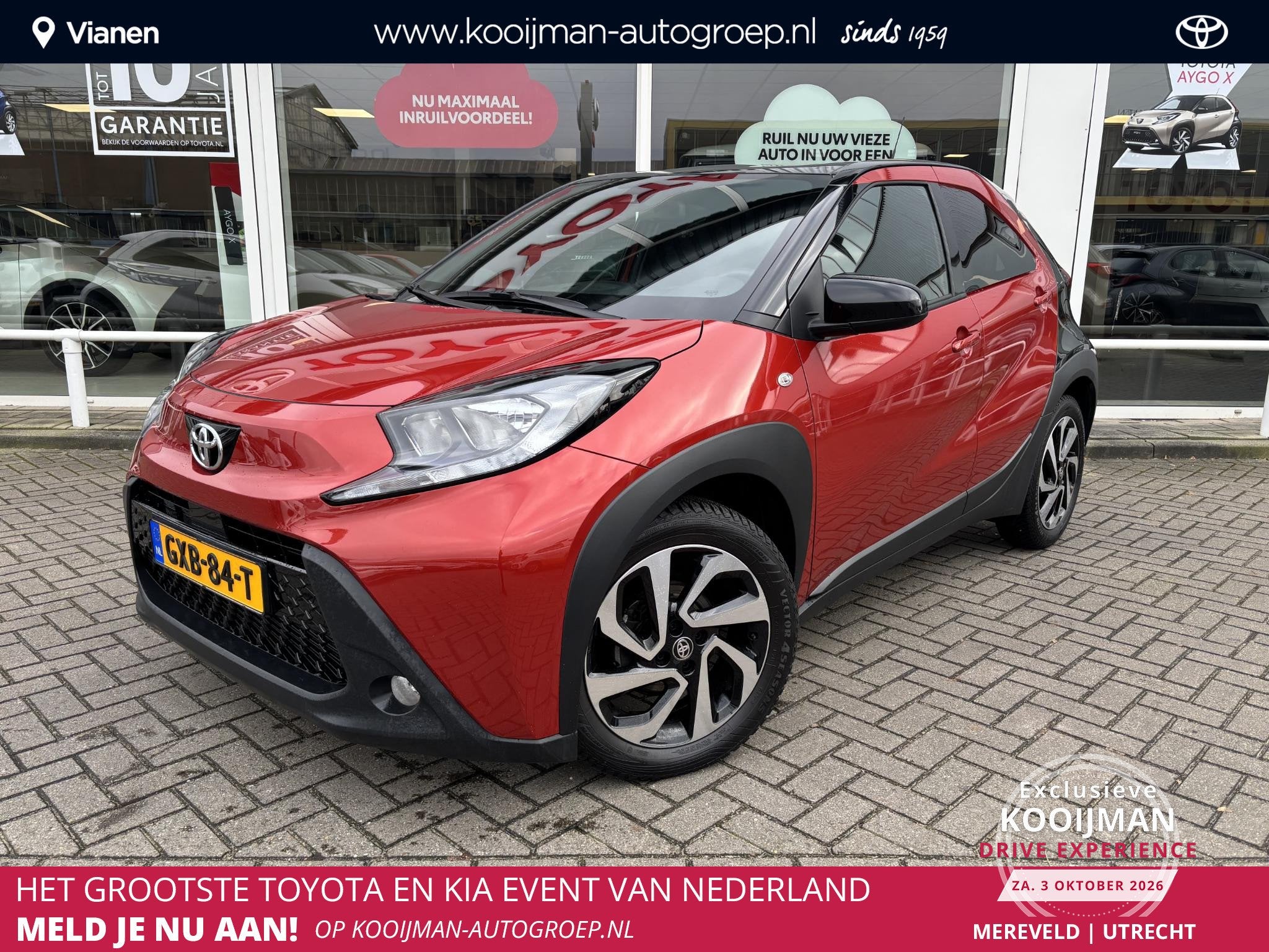 Toyota Aygo X 1.0 VVT-i MT Pulse APPLE CARPLAY/ ANDROID AUTO, Auto's, Stof, Gebruikt, Euro 6, 4 stoelen