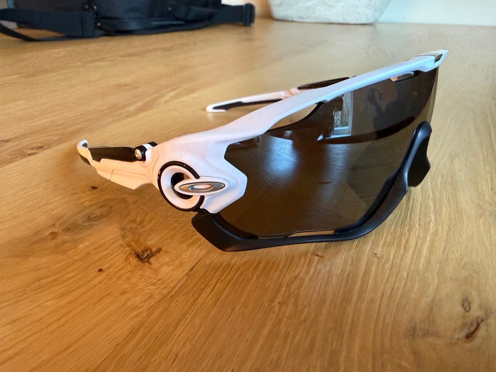 Oakley Jawbreaker fietsbril Prizm Black lens, Sieraden, Tassen en Uiterlijk, Ophalen of Verzenden, Zo goed als nieuw, Wit, Oakley