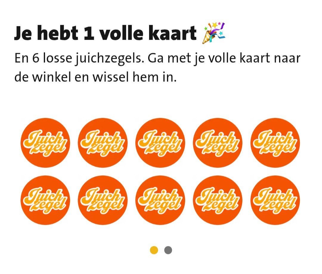Jumbo Juichjasje spaarkaart (vol), Ophalen of Verzenden