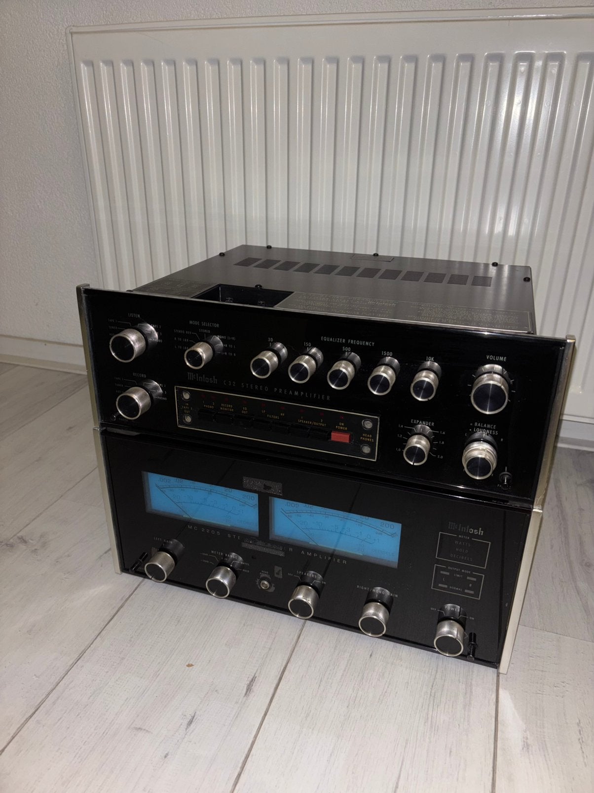 McIntosh MC2205 + McIntosh C32 vintage high-end set, Ophalen of Verzenden, Zo goed als nieuw