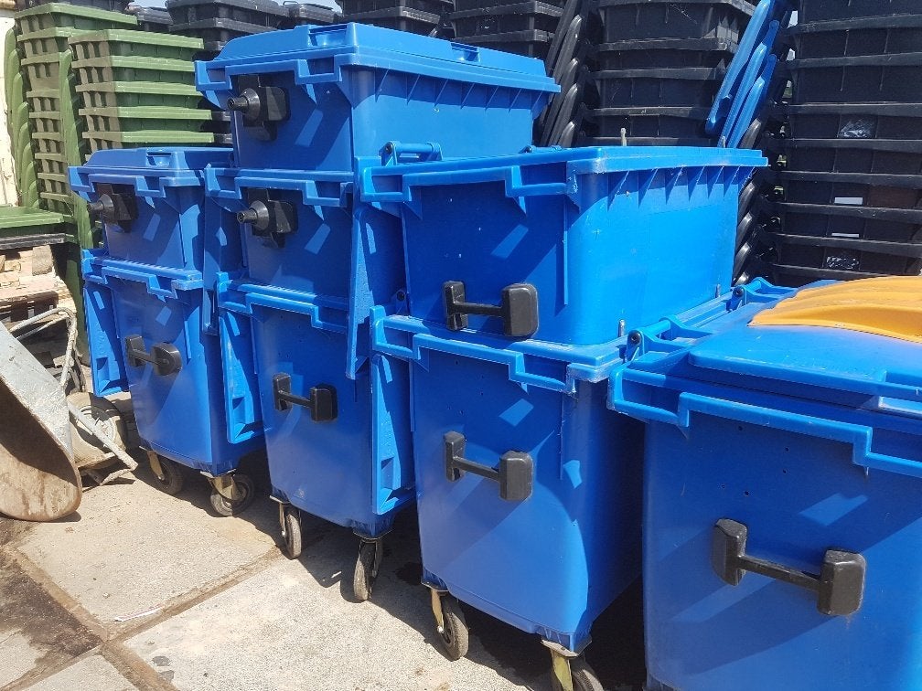 Kunstof afvalcontainer 660L - €95,- DIRECT BESCHIKBAAR, Ophalen, Kunststof, Gebruikt, 40 liter of meer