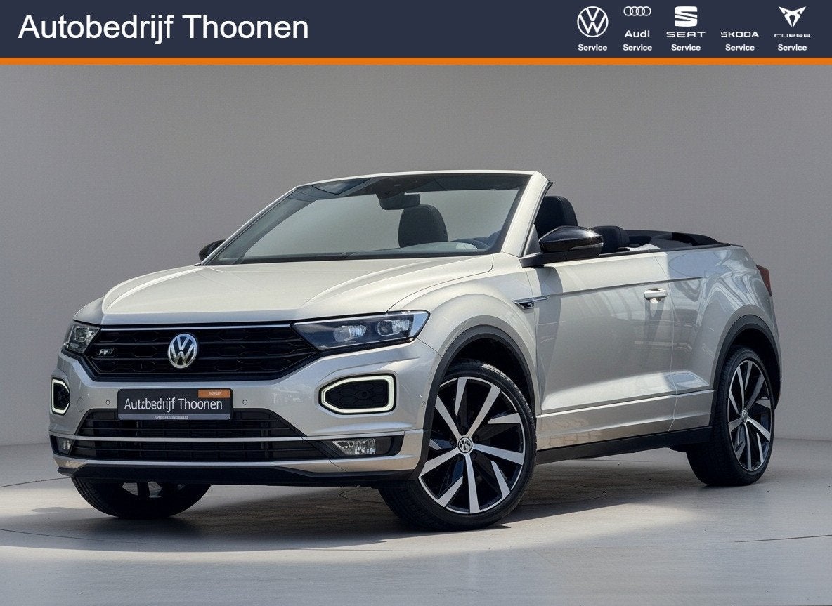 Volkswagen T-Roc Cabrio 1.5 TSI R-Line | Leder | dodehoek |, Auto's, Dealer onderhouden, 15 km/l, 4 cilinders, Bedrijf