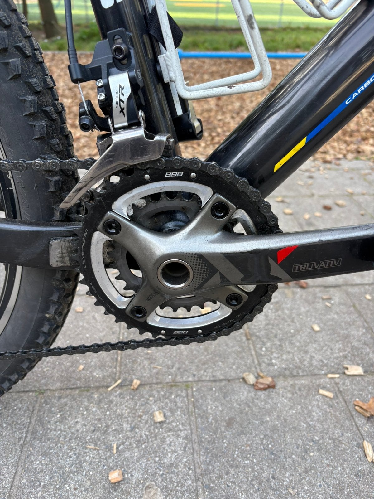 Sram X0/ Shimano XTR 2x10 groepset, Fietsen en Brommers, Ophalen of Verzenden, Zo goed als nieuw, Carbon