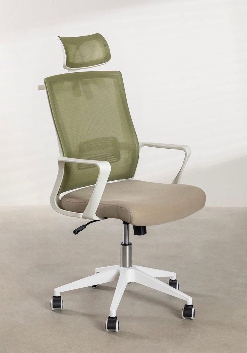 Sklum Bureaustoel met hoofdsteun - Mint/Beige